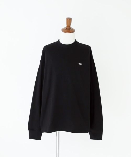 n'OrLABEL(ノアールレーベル)の「ワンポイント刺繍ロゴロンT(Tシャツ/カットソー・メンズ・ブラック/杢グレー・M/L)」の9枚目の写真