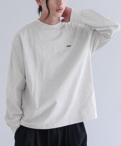 n'OrLABEL(ノアールレーベル)の「ワンポイント刺繍ロゴロンT(Tシャツ/カットソー・メンズ・ブラック/杢グレー・M/L)」の20枚目の写真