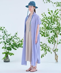 canaco_（カナコ）の「canaco_:(無地) シアーシャツワンピース (柄)canaco_×yumasuda　ハシビロコウシャツワンピース（ワンピース）」