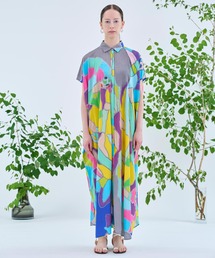 canaco_（カナコ）の「canaco_:(無地) シアーシャツワンピース (柄)canaco_×yumasuda　ハシビロコウシャツワンピース（ワンピース）」