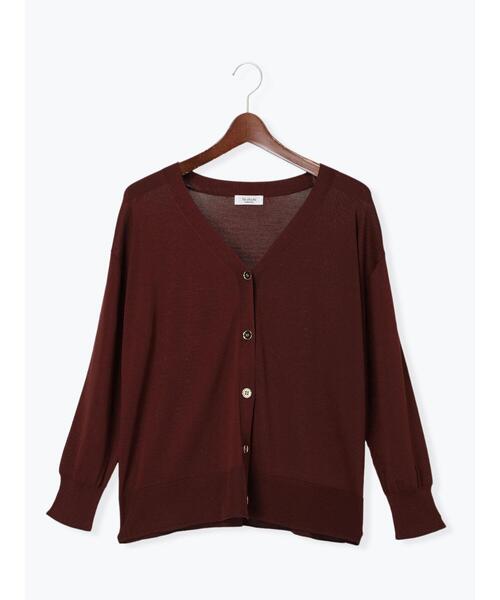 Te chichi TERRASSE（テチチテラス）の「【接触冷感】Vネックカーディガン（カーディガン/ボレロ・レディース・グレー/カーキ/ブラウン/ブラック・F）」の3枚目の写真