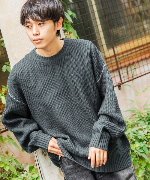 カタアゼ ビッグ クルーネック ニット【ユニセックス】（ニット