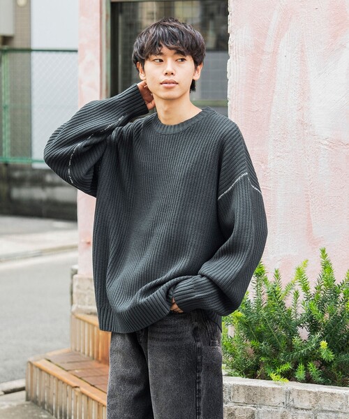 セール】カタアゼ ビッグ クルーネック ニット【ユニセックス