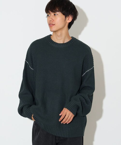 カタアゼ ビッグ クルーネック ニット【ユニセックス】（ニット