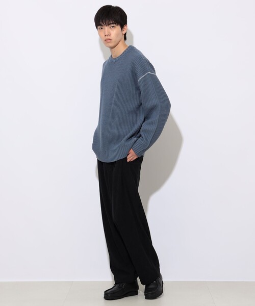 BEAMS HEART(ビームスハート)の「カタアゼ ビッグ クルーネック ニット【ユニセックス】(ニット/セーター・メンズ・ブルー系その他/オフホワイト/ダークグリーン/ブラック・SMALL/MEDIUM/LARGE)」の19枚目の写真