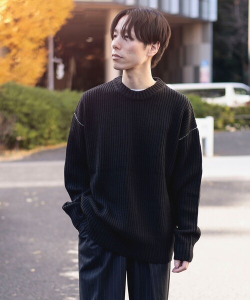 カタアゼ ビッグ クルーネック ニット【ユニセックス】（ニット