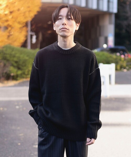 カタアゼ ビッグ クルーネック ニット【ユニセックス】（ニット
