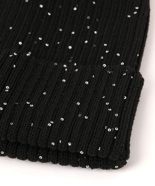 LAKOLE(ラコレ)の「スパンコールニットワッチ / 135577(ニットキャップ/ビーニー・レディース・オフホワイト/グレー/ブラック/ライトグリーン・FREE)」の14枚目の写真