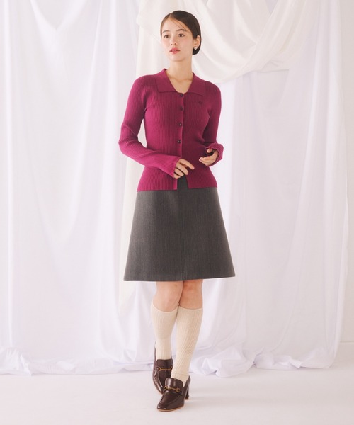 JILL by JILL STUART(ジルバイジルスチュアート)の「◇スキッパーカーデトップス(ニット/セーター・レディース・グレー系その他/ブラック/バイオレット/ホワイト系その他・FREE)」の7枚目の写真