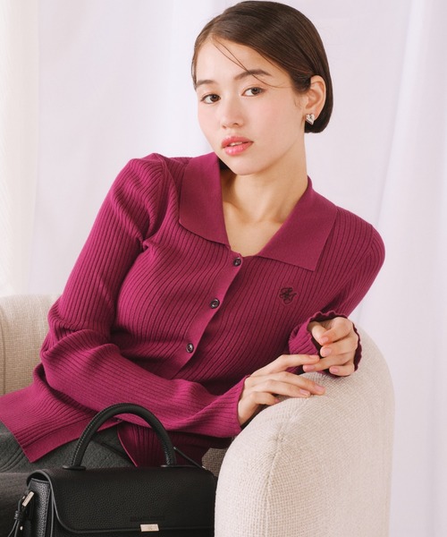 JILL by JILL STUART(ジルバイジルスチュアート)の「◇スキッパーカーデトップス(ニット/セーター・レディース・グレー系その他/ブラック/バイオレット/ホワイト系その他・FREE)」の6枚目の写真