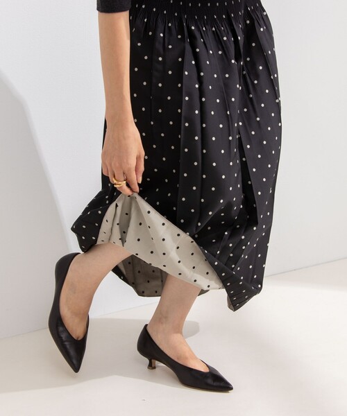 NOLLEY’S（ノーリーズ）の「シャーリングドットジャガードリバーシブルスカート（スカート・レディース・ブラック系その他/ブラウン系その他・1/2）」の17枚目の写真