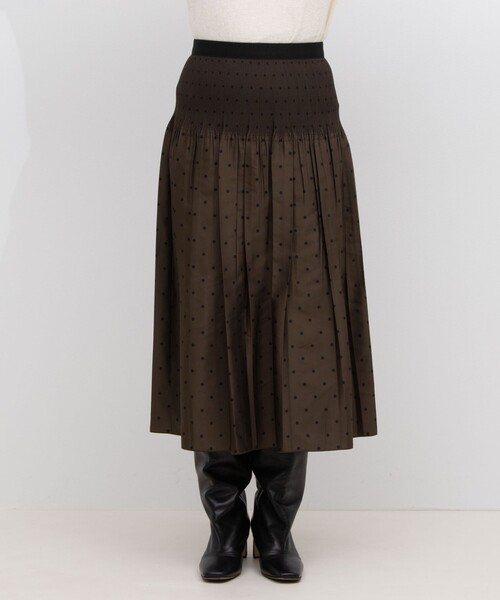 NOLLEY’S（ノーリーズ）の「シャーリングドットジャガードリバーシブルスカート（スカート・レディース・ブラック系その他/ブラウン系その他・1/2）」の22枚目の写真