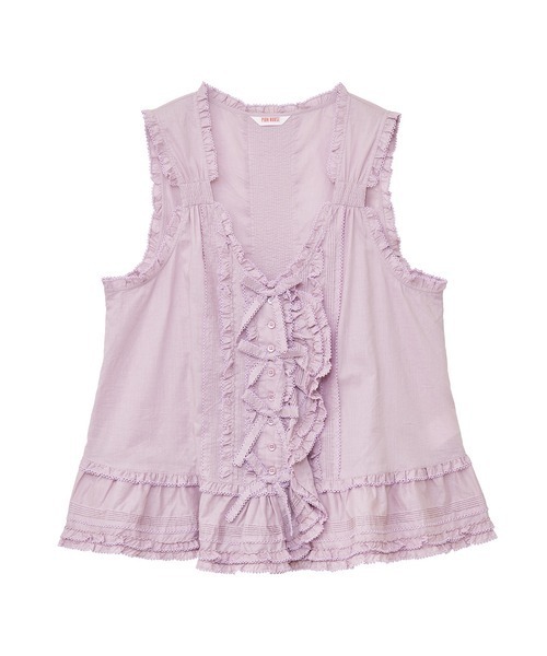 楽一番‼️ピンクハウスの薄紫色フリル付きコットンベスト美品‼️ PINK HOUSE（ベスト/ジレ ・ パープル/紫色系）のフリマアイテム一覧