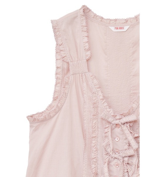 【タグ付き・未着用】PINK HOUSE ♪ベージュ レース リボン ベスト タグ付き・未着用】PINK HOUSE ♪ベージュ レース リボン ベスト タグ