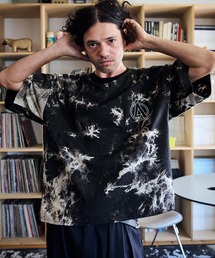 mt9232-tie-dye embroidery short sleeve オーバーサイズTシャツ