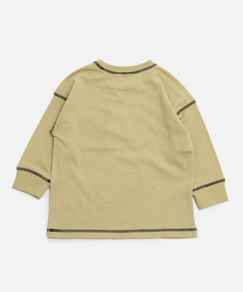 JAM & LINK(ジャムアンドリンク)の「配色ステッチ 無地長袖Tシャツ(Tシャツ/カットソー・キッズ・ネイビー/ホワイト/ライトグリーン/ワインレッド/ブラック/サックスブルー・100cm/110cm/120cm/130cm/140cm/150cm/160cm)」の18枚目の写真