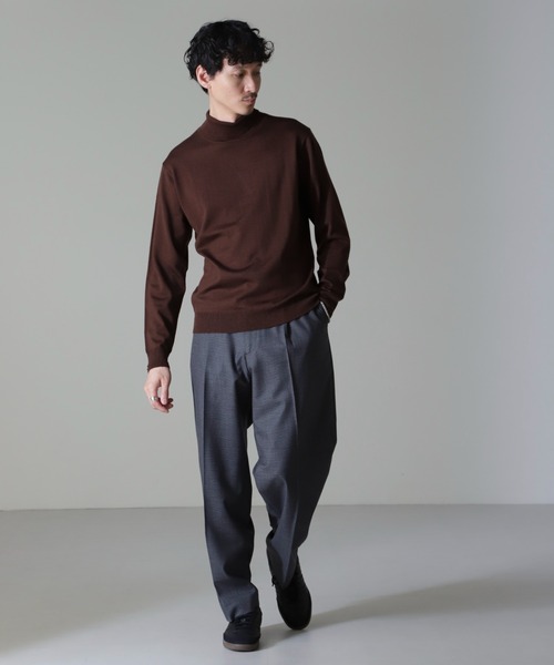 NANO universe(ナノユニバース)の「タスマニアミックスタートルニット(ニット/セーター・メンズ・ブラック/チャコール/ブラウン/ネイビー・S/M/L/XL)」の18枚目の写真