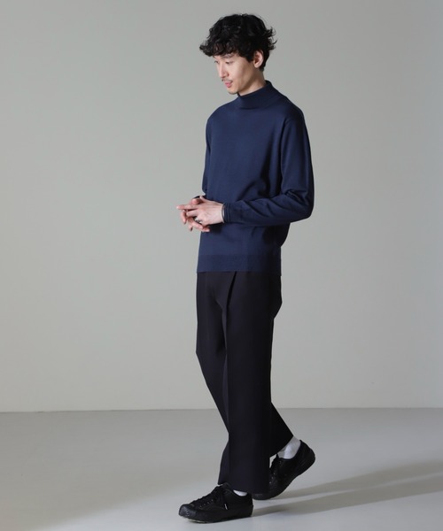 NANO universe(ナノユニバース)の「タスマニアミックスタートルニット(ニット/セーター・メンズ・ブラック/チャコール/ブラウン/ネイビー・S/M/L/XL)」の16枚目の写真