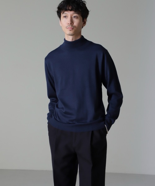 NANO universe(ナノユニバース)の「タスマニアミックスタートルニット(ニット/セーター・メンズ・ブラック/チャコール/ブラウン/ネイビー・S/M/L/XL)」の12枚目の写真