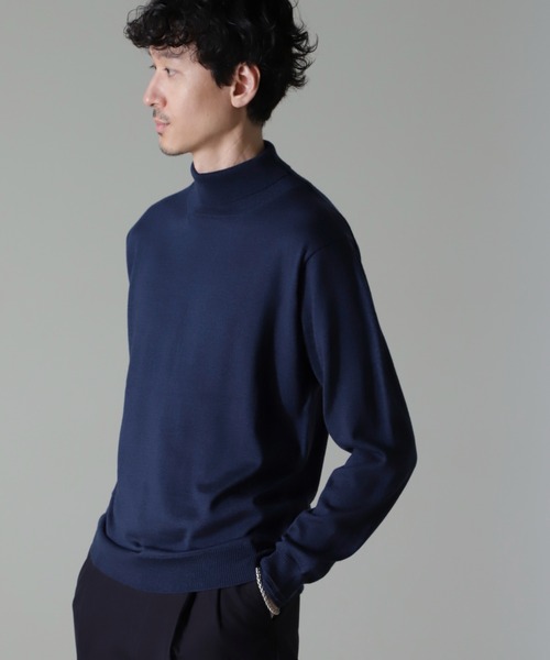 NANO universe(ナノユニバース)の「タスマニアミックスタートルニット(ニット/セーター・メンズ・ブラック/チャコール/ブラウン/ネイビー・S/M/L/XL)」の22枚目の写真