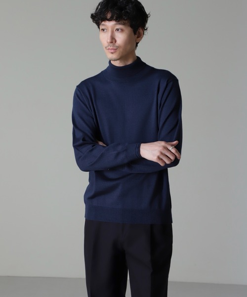 NANO universe(ナノユニバース)の「タスマニアミックスタートルニット(ニット/セーター・メンズ・ブラック/チャコール/ブラウン/ネイビー・S/M/L/XL)」の13枚目の写真