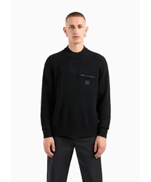ARMANI EXCHANGE | 【A|X アルマーニ エクスチェンジ】ADE ジップポケットデザイン スリットニットプルオーバー(ニット/セーター)