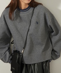 【U.S. POLO ASSN.】ダブルフェイス クラシカルモックネックショート丈スウェット