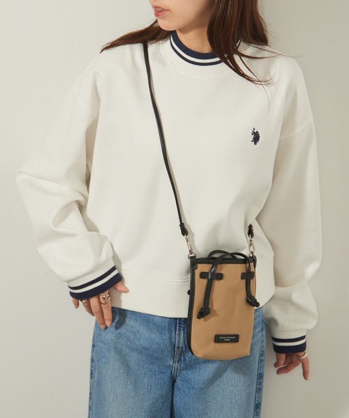 U.S. POLO ASSN.(ユーエスポロアッスン)の「【U.S. POLO ASSN.】ダブルフェイス クラシカルモックネックショート丈スウェット(スウェット・レディース・ネイビー/ホワイト/グリーン/ブラック/ワイン/グレー・S/M)」の18枚目の写真