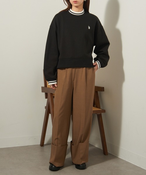 セール】【U.S. POLO ASSN.】ダブルフェイス クラシカルモックネック