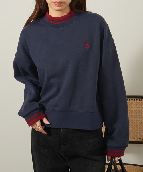 セール】【U.S. POLO ASSN.】ダブルフェイス クラシカルモックネック