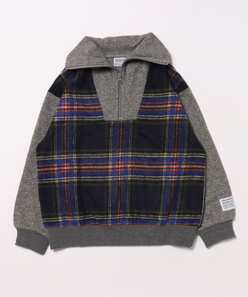 @Mar’sプルオーバースエット44　ダークグレー 黒チェック　ウール SALE｜MARNI マルニ / ストレッチコットン プルオーバー