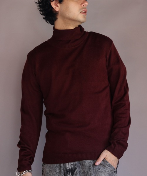 ８(eight)（エイト）の「カシミヤタッチタートルネック（ニット/セーター・メンズ・グレー系その他/杢グレー/ワイン/ネイビー/ブルー系その他/ベージュ/ホワイト/ブラック・X-LARGE/MEDIUM/SMALL/LARGE/XX-LARGE）」の8枚目の写真