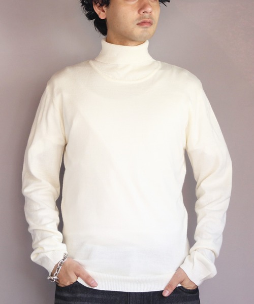 ８(eight)（エイト）の「カシミヤタッチタートルネック（ニット/セーター・メンズ・グレー系その他/杢グレー/ワイン/ネイビー/ブルー系その他/ベージュ/ホワイト/ブラック・X-LARGE/MEDIUM/SMALL/LARGE/XX-LARGE）」の10枚目の写真