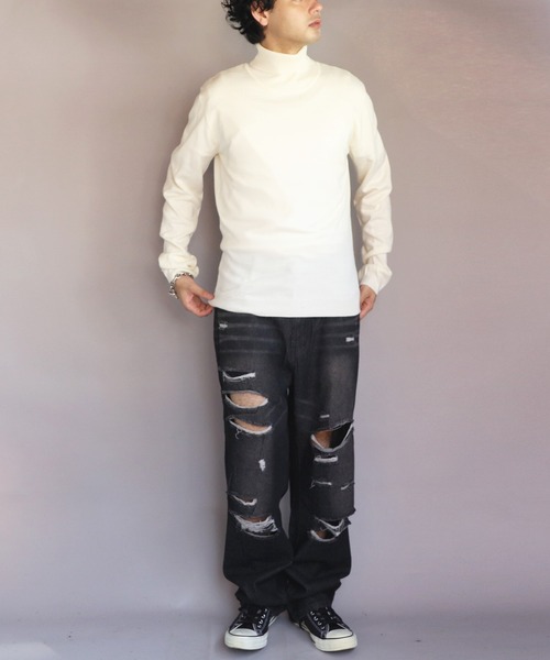 ８(eight)（エイト）の「カシミヤタッチタートルネック（ニット/セーター・メンズ・グレー系その他/杢グレー/ワイン/ネイビー/ブルー系その他/ベージュ/ホワイト/ブラック・X-LARGE/MEDIUM/SMALL/LARGE/XX-LARGE）」の13枚目の写真