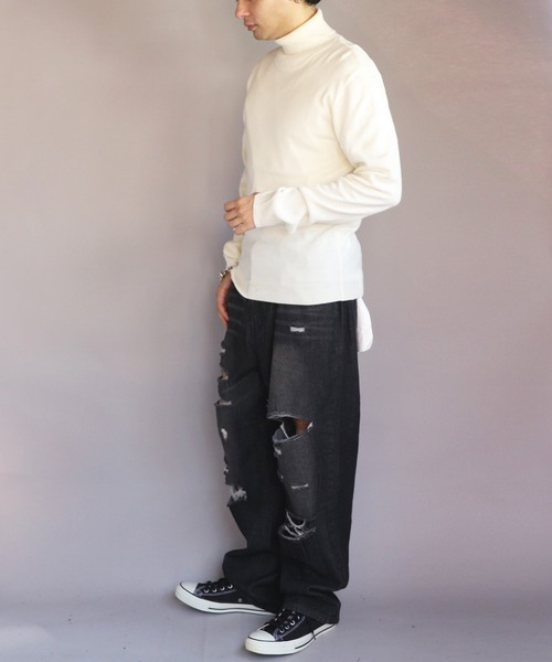 ８(eight)（エイト）の「カシミヤタッチタートルネック（ニット/セーター・メンズ・グレー系その他/杢グレー/ワイン/ネイビー/ブルー系その他/ベージュ/ホワイト/ブラック・X-LARGE/MEDIUM/SMALL/LARGE/XX-LARGE）」の15枚目の写真