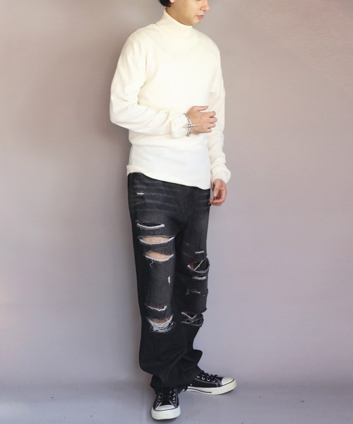 ８(eight)（エイト）の「カシミヤタッチタートルネック（ニット/セーター・メンズ・グレー系その他/杢グレー/ワイン/ネイビー/ブルー系その他/ベージュ/ホワイト/ブラック・X-LARGE/MEDIUM/SMALL/LARGE/XX-LARGE）」の16枚目の写真