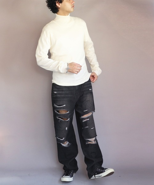 ８(eight)（エイト）の「カシミヤタッチタートルネック（ニット/セーター・メンズ・グレー系その他/杢グレー/ワイン/ネイビー/ブルー系その他/ベージュ/ホワイト/ブラック・X-LARGE/MEDIUM/SMALL/LARGE/XX-LARGE）」の17枚目の写真