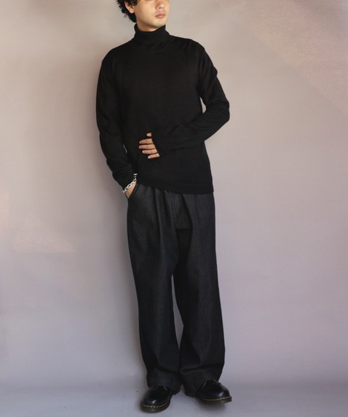 ８(eight)（エイト）の「カシミヤタッチタートルネック（ニット/セーター・メンズ・グレー系その他/杢グレー/ワイン/ネイビー/ブルー系その他/ベージュ/ホワイト/ブラック・X-LARGE/MEDIUM/SMALL/LARGE/XX-LARGE）」の21枚目の写真