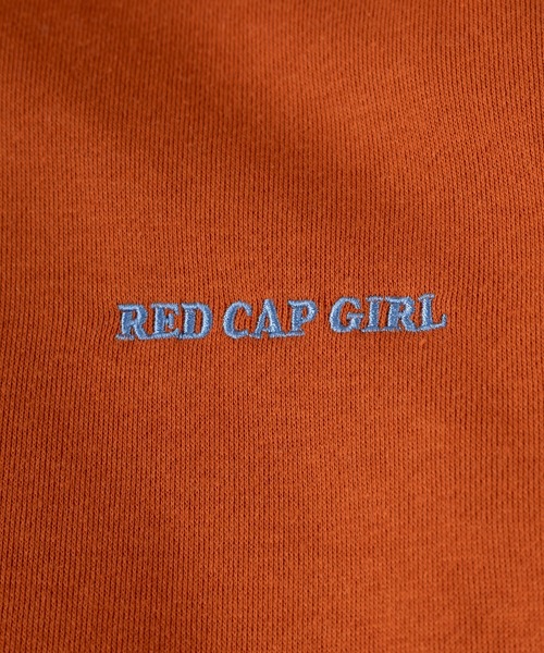Red Cap Girl（レッドキャプガール）の「【0】【Red Cap Girl／レッドキャップガール】ワンポイント刺繍 サテン ガールデザイン フルジップフーディー オーバーサイズ ユニセックス 裏起毛 推し活（パーカー・メンズ・アッシュグレー/オレンジ/グリーン/ホワイト/ブラック・L/M）」の15枚目の写真