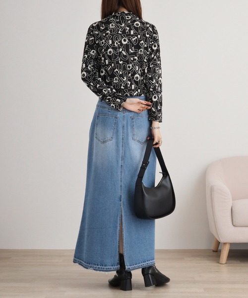 tシャツ BRODIAEA リバーシブル総柄ボトルネックプルオーバー レディース tシャツ BRODIAEA リバーシブル総柄ボトルネックプルオーバー