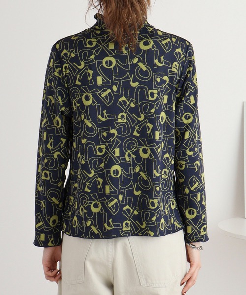 tシャツ BRODIAEA リバーシブル総柄ボトルネックプルオーバー レディース tシャツ BRODIAEA リバーシブル総柄ボトルネックプルオーバー