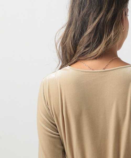 BAYFLOW（ベイフロー）の「[トレンドのベロア生地]キャミレイヤードベロアワンピース（ワンピース・レディース・ベージュ/カーキ・FREE）」の22枚目の写真