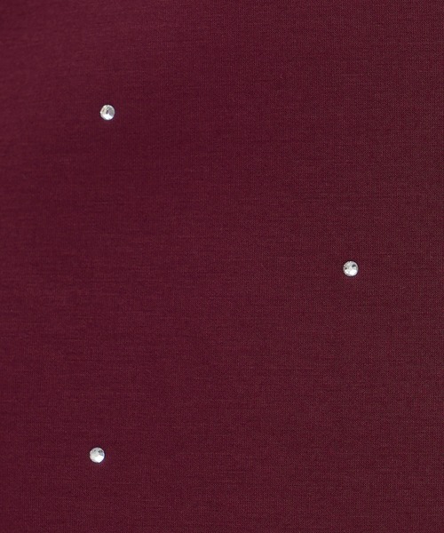 ROYAL PARTY（ロイヤルパーティー）の「ラインストーン付カットタイトスカート（スカート・レディース・ブラック/ボルドー/ライトグレー・FREE）」の8枚目の写真