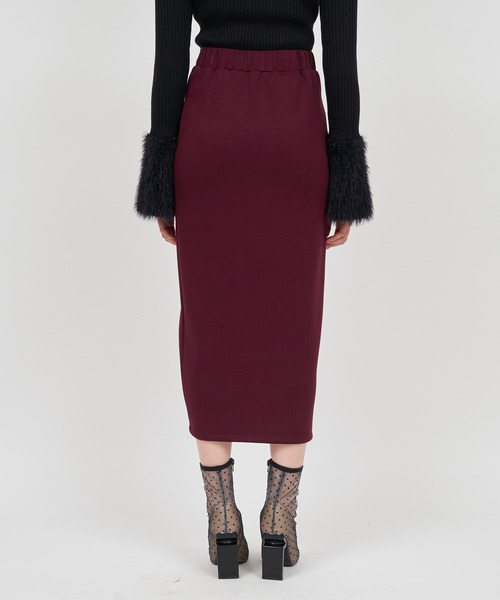 ROYAL PARTY（ロイヤルパーティー）の「ラインストーン付カットタイトスカート（スカート・レディース・ブラック/ボルドー/ライトグレー・FREE）」の11枚目の写真