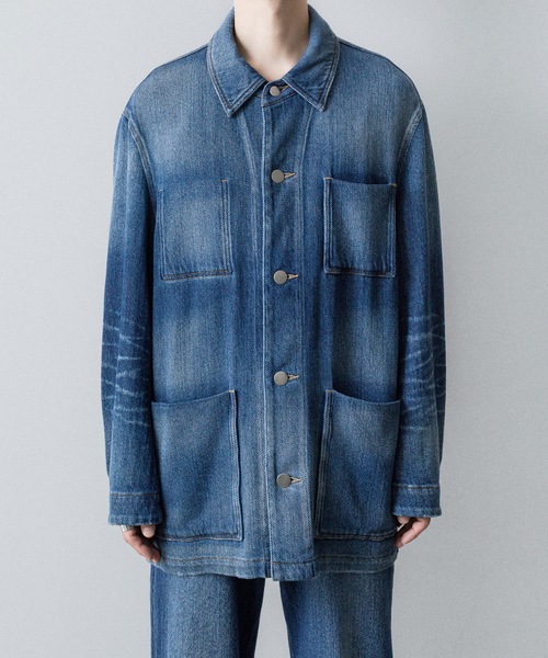 サテンデニム カバーオールJKT / SATIN DENIM COVERALLS JKT