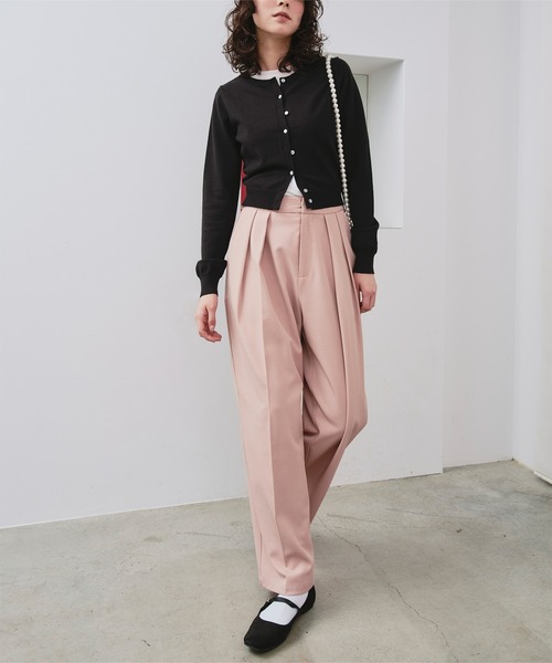 titivate(ティティベイト)の「クルーネックニットカーディガン/トップス(カーディガン/ボレロ・レディース・グレー/ブラック/アイボリー/ライトブルー/ホワイト系その他/レッド/キャメル/ネイビー/ピンク・S/M/MT/L)」の22枚目の写真