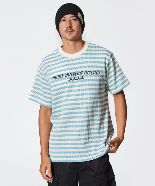 ACANTHUS × muta MARINE クレイジーボーダー ポロシャツ L ACANTHUS × muta MARINE クレイジーボーダー ポロシャツ L ACANTHUS