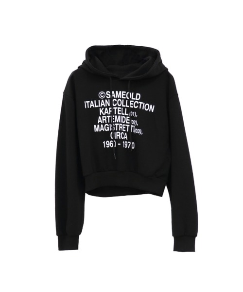 LVEU.（ラブユ.）の「【LVEU.】グラフィックプリントフーディー(Ai select) / トップス プルオーバー カットソー パーカー クロップド ショート プリント フーディー フード ブラック ホワイト（パーカー・レディース・ブラック/ホワイト・FREE）」の15枚目の写真