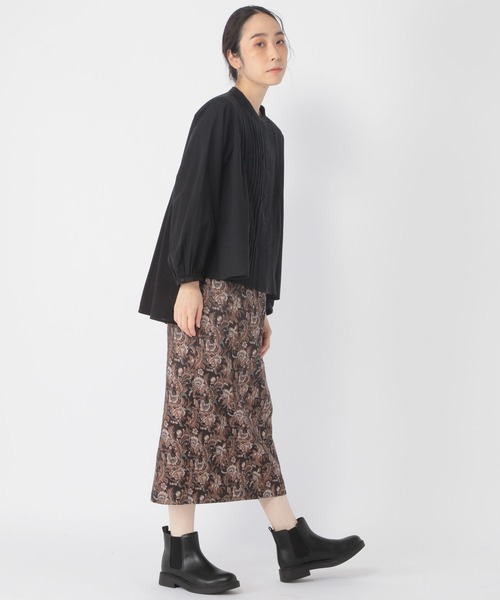 studio CLIP（スタディオクリップ）の「フラワージャガードスカート（スカート・レディース・ブラウン/カーキ・LARGE/MEDIUM）」の8枚目の写真