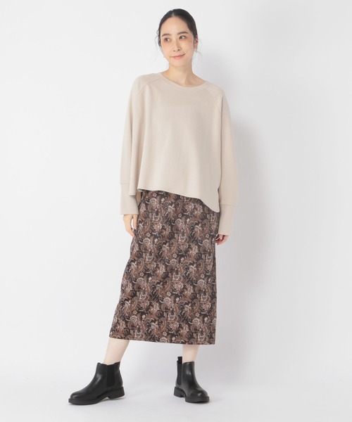 studio CLIP（スタディオクリップ）の「フラワージャガードスカート（スカート・レディース・ブラウン/カーキ・LARGE/MEDIUM）」の9枚目の写真